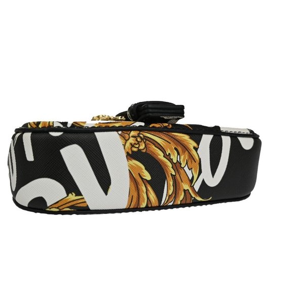 VERSACE GIANNI COUTURE Logo Chain Mini Shoulder Bag PVC Leather Gold 73RJ371 - Picture 4 of 15